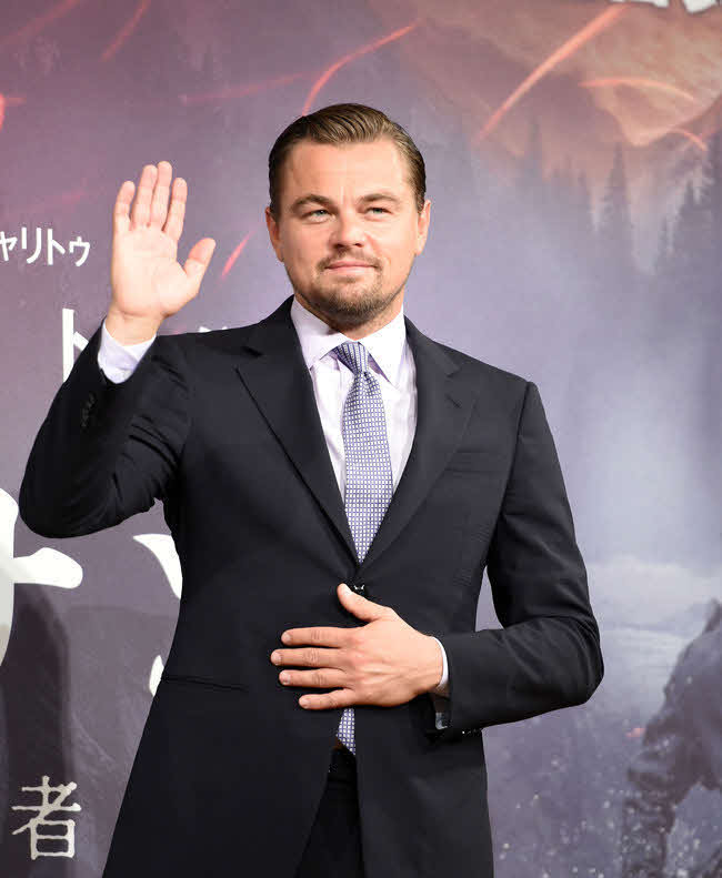 念願のアカデミー賞受賞作「レヴェナント　蘇りし者」（15年）の公開を前に来日したレオナルド・ディカプリオ