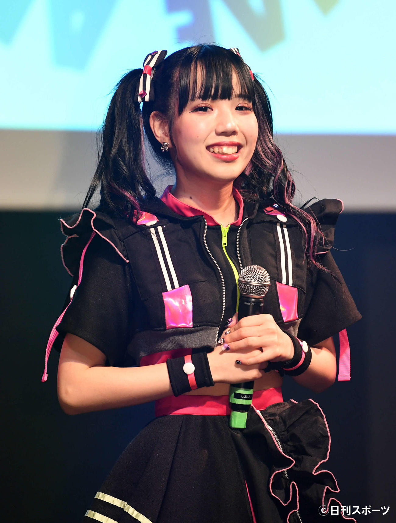 新プロジェクト発表会見に出席したPUNKY RAD PINKのLULU（撮影・横山健太）