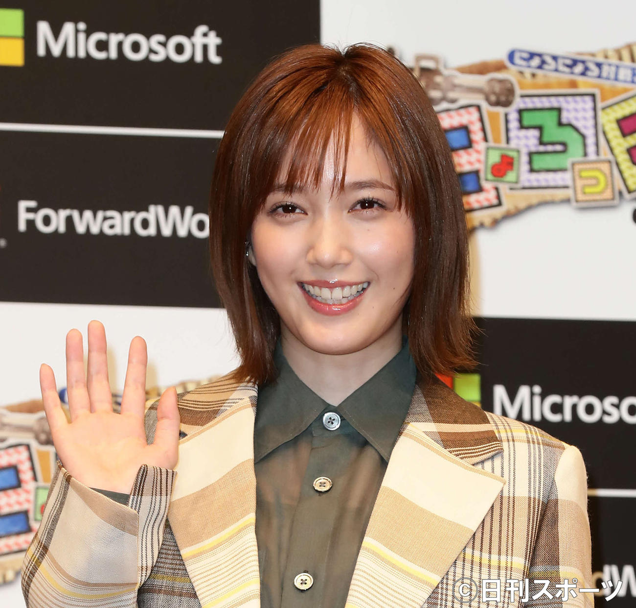 ゲームの製作総指揮を務めた本田翼（撮影・丹羽敏通）