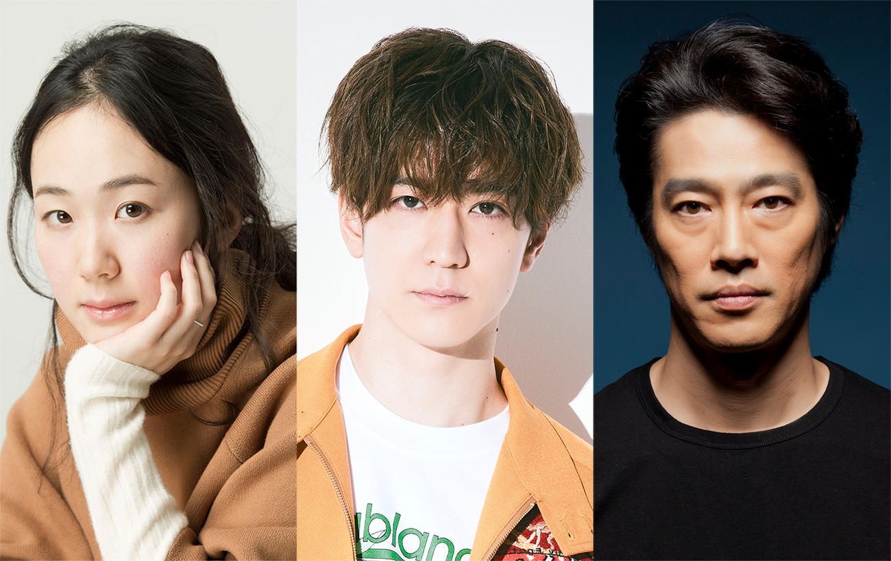 舞台「ウェンディ＆ピーターパン」にダブル主演する黒木華（左）と中島裕翔（中央）。右は共演の堤真一