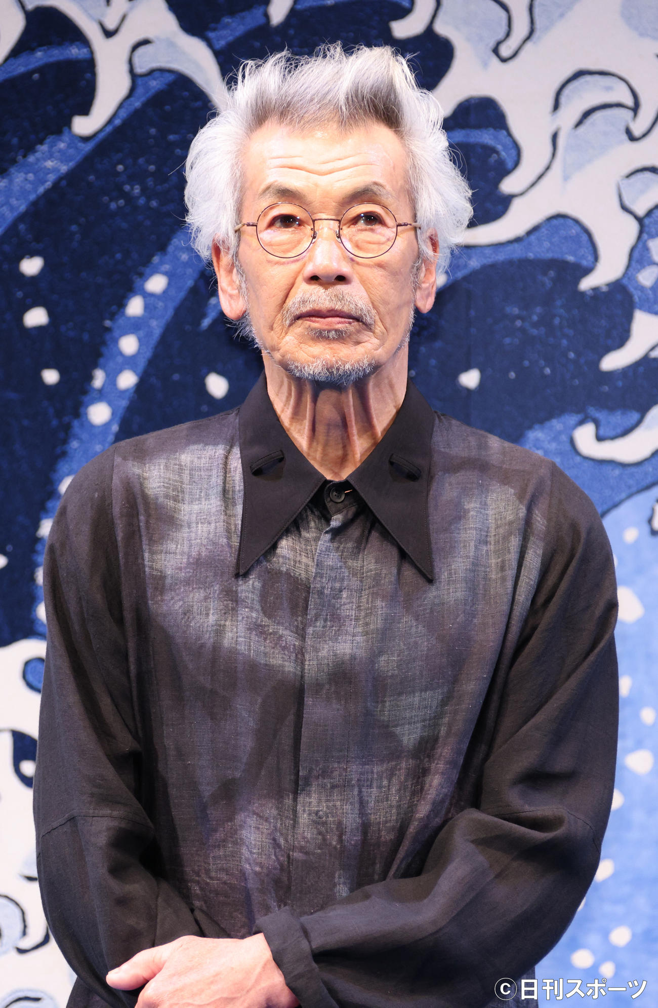 映画「HOKUSAI」公開イベントで舞台あいさつする田中泯（撮影・中島郁夫）