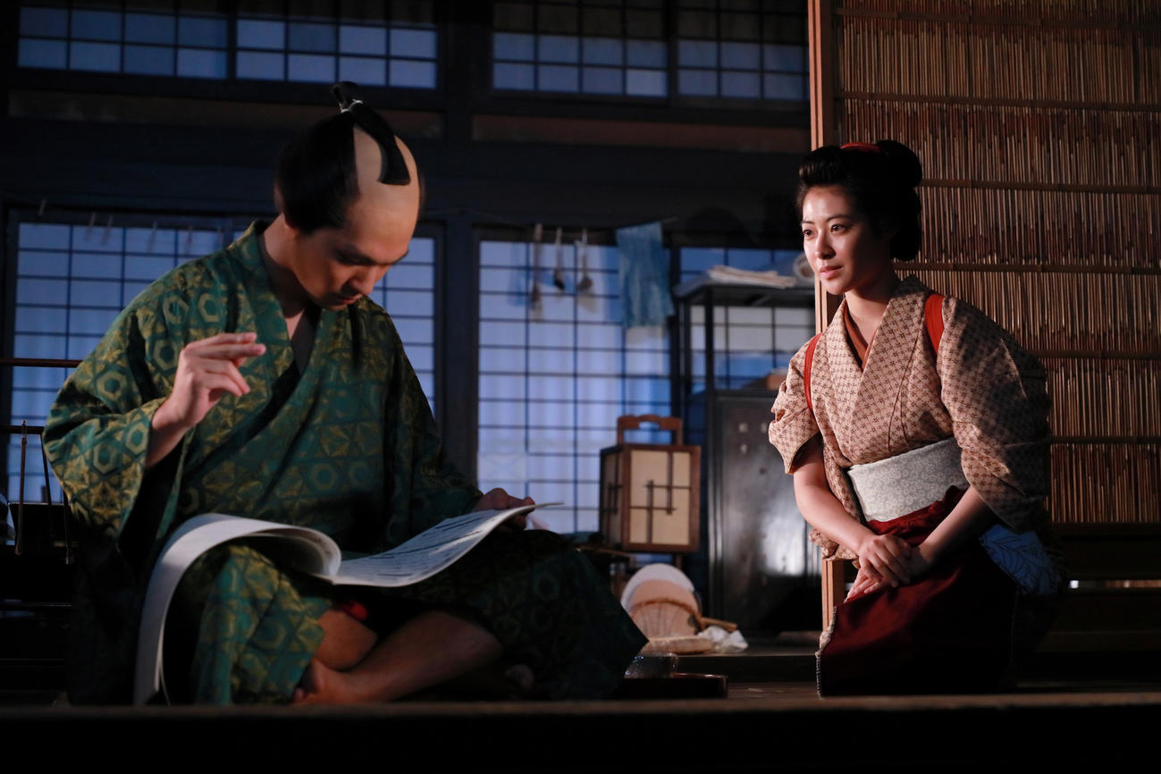 映画「HOKUSAI」で柳楽優弥（左）演じる北斎の妻、コト役で出演する瀧本美織