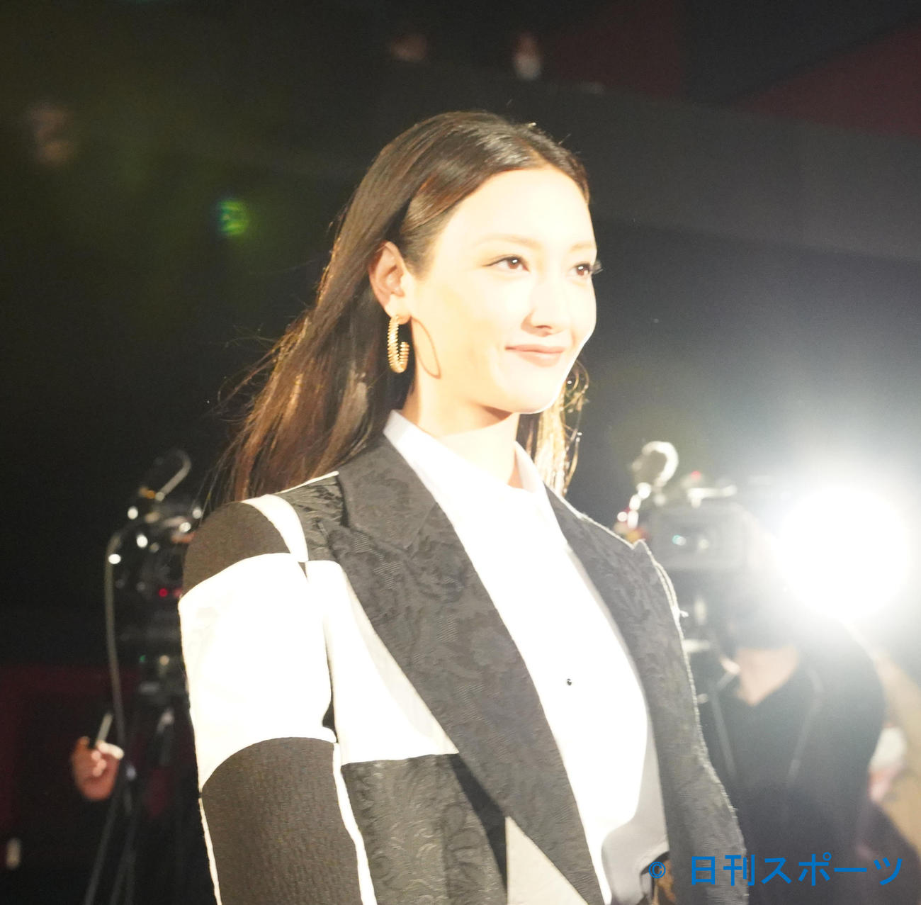 イベントに出席した、菜々緒（撮影・佐藤勝亮）