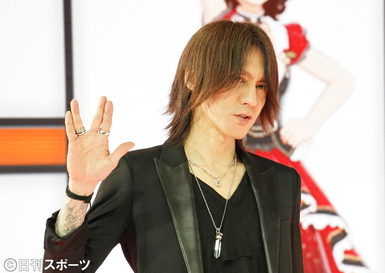 イベントに出席した、SUGIZO（撮影・佐藤勝亮）