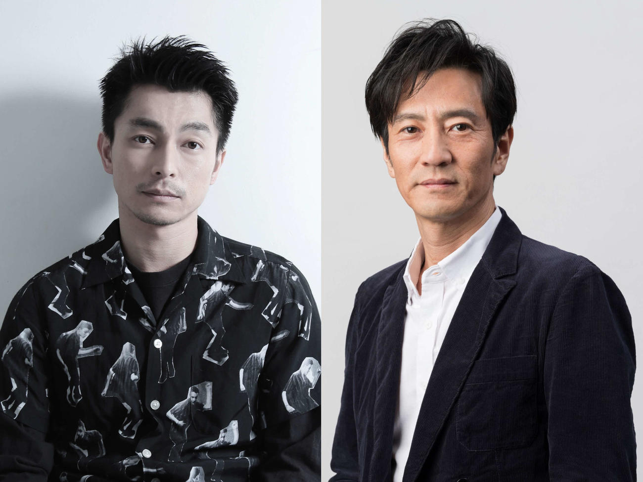 フランス、ドイツ、ベルギー、イタリア、日本の合作映画「ONODA」にダブル主演する遠藤雄弥（左）と津田寛治