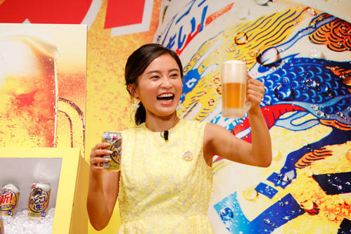 キリンビール「新『のどごし生』磨き抜かれたうまさ完成披露会」に出席した小島瑠璃子