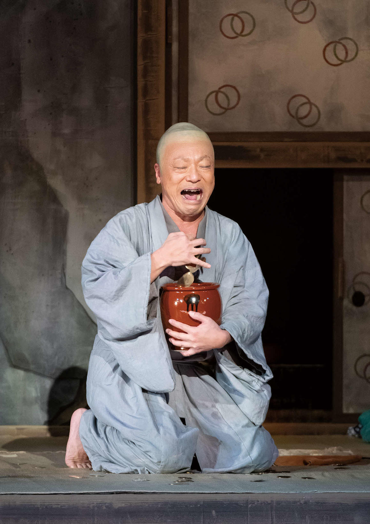 市川中車は「七月大歌舞伎」で上演される「あんまと泥棒」であんま秀の市を演じる（18年12月歌舞伎座、松竹提供）