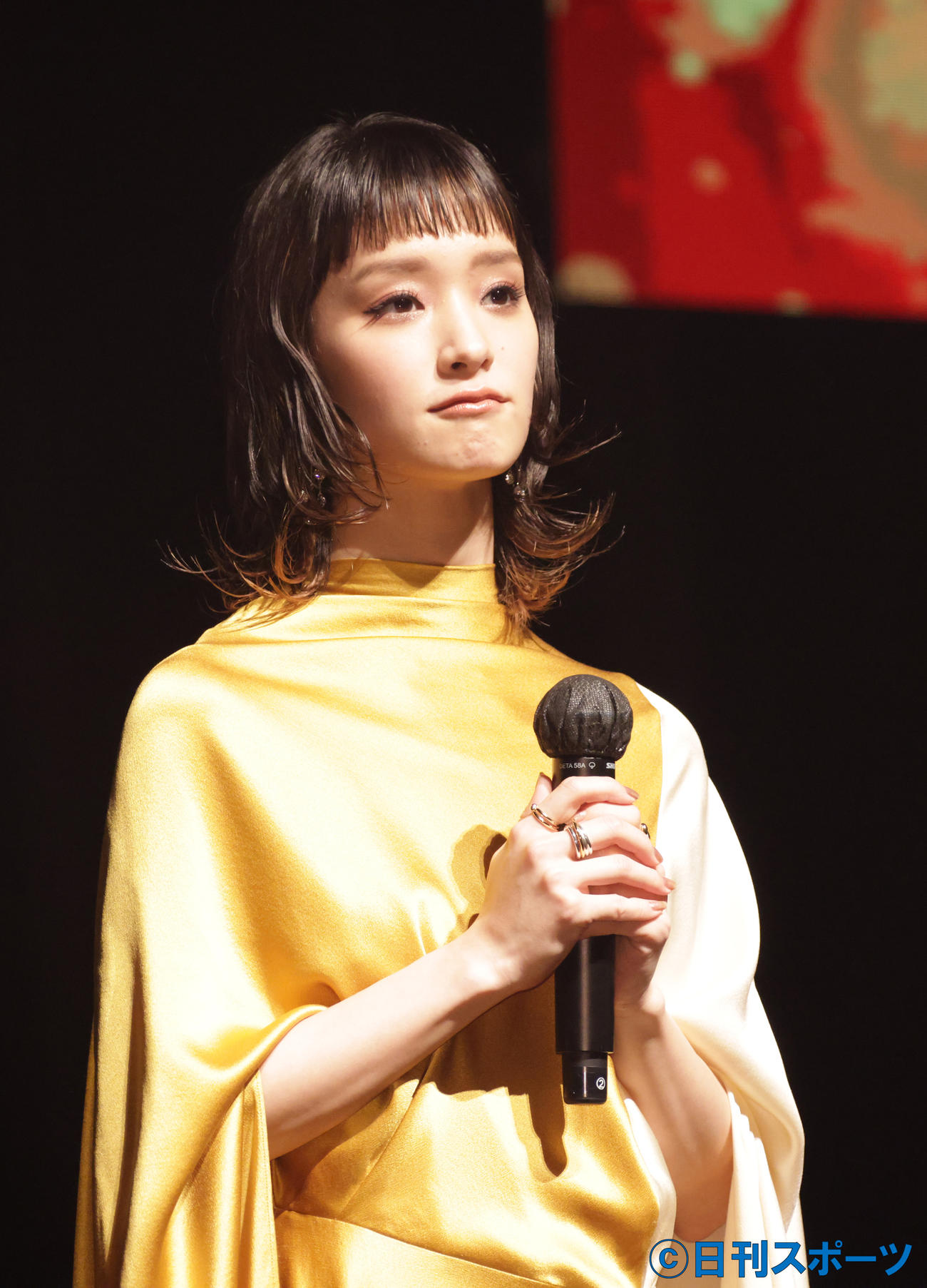 国際短編映画祭でMCを担当する剛力彩芽（撮影・中島郁夫）