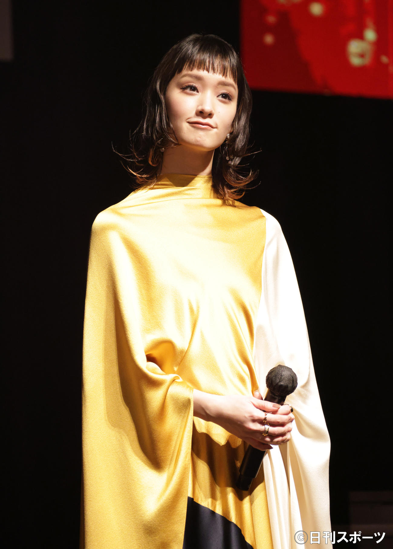 国際短編映画祭でMCを担当する剛力彩芽（撮影・中島郁夫）