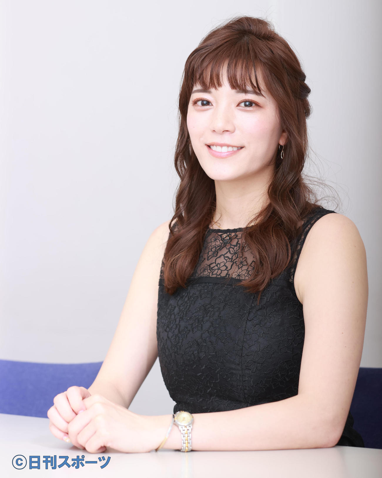 テレビ朝日の三谷紬アナウンサー（21年4月撮影）