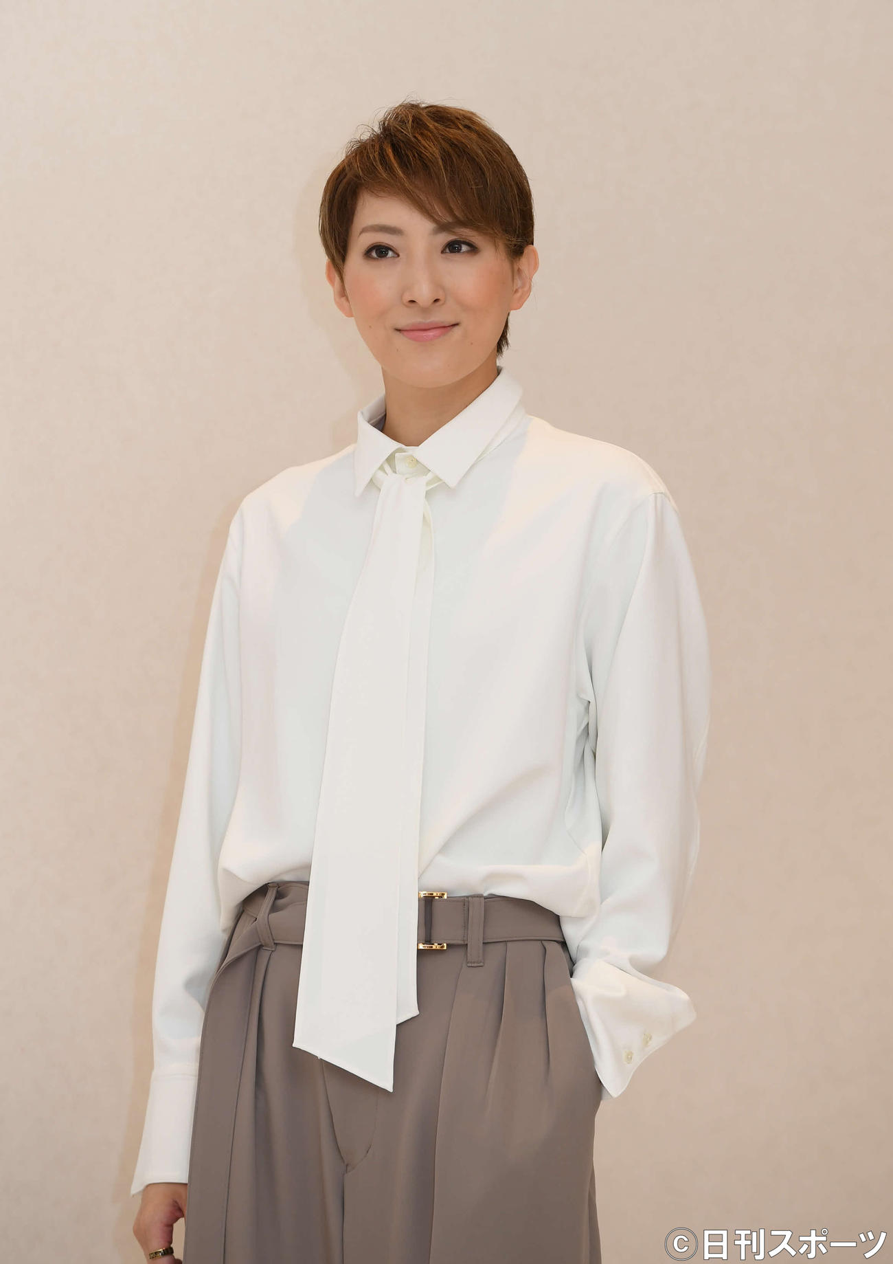 本拠地に別れを告げる月組トップ珠城りょう（今年4月インタビュー時に撮影）