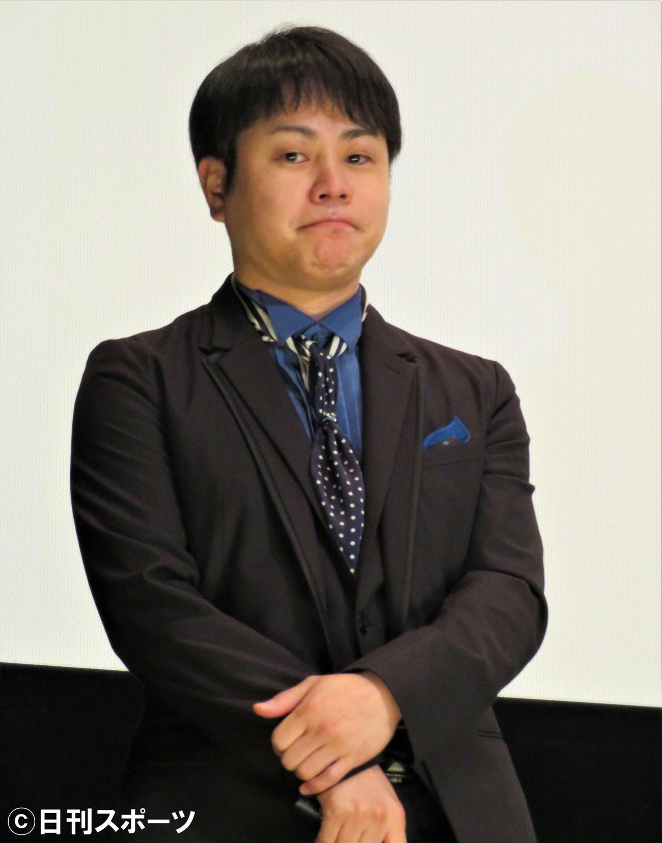 アニメ映画「劇場版　七つの大罪　光に呪われし者たち」の完成披露プレミア上映会イベントに出席した井上裕介（撮影・三須佳夏）