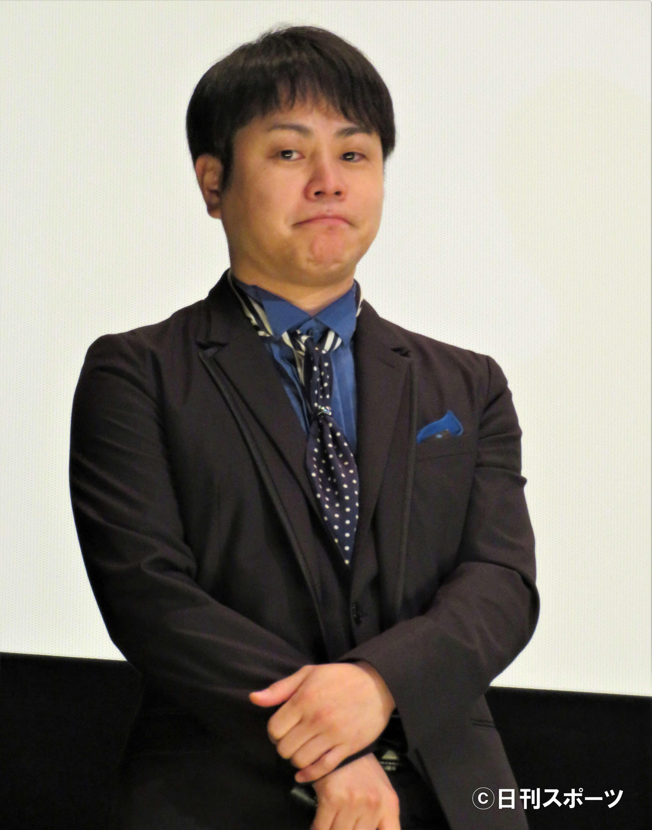 アニメ映画「劇場版　七つの大罪　光に呪われし者たち」の完成披露プレミア上映会イベントに出席した井上裕介（撮影・三須佳夏）