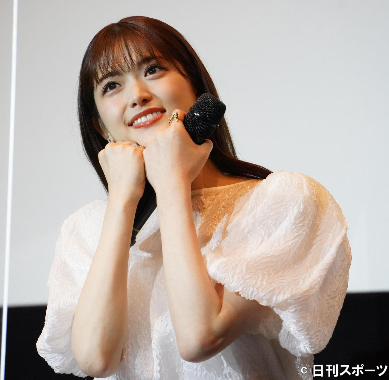 イベントに登壇した、松村沙友理（撮影・佐藤勝亮）