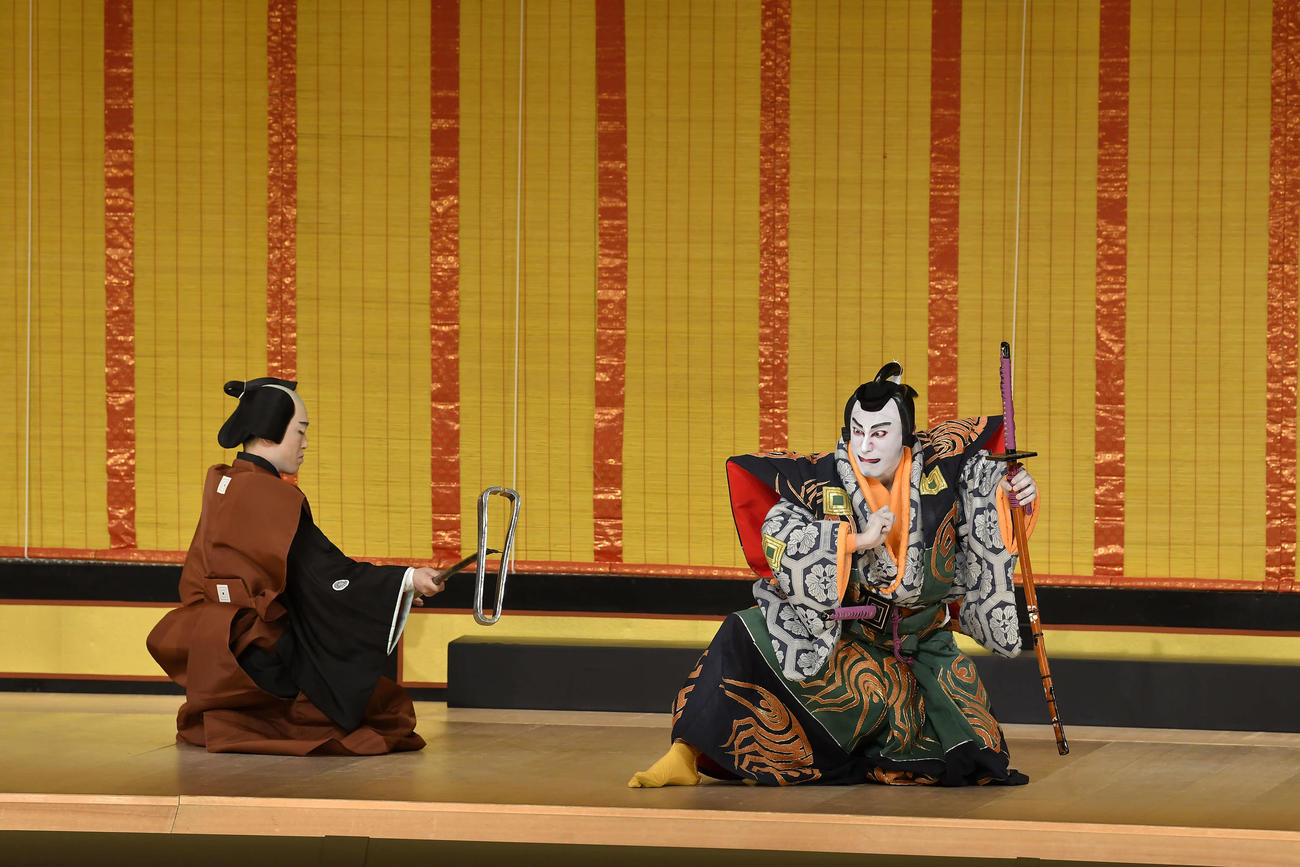 「七月大歌舞伎」の第3部「雷神不動北山櫻」で粂寺弾正を演じる市川海老蔵（松竹提供）