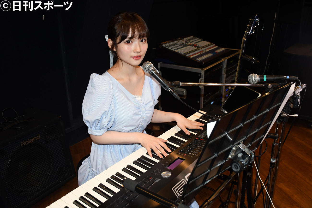 SNSライブを行ってデビューに向けて活動を再開させた矢作萌夏（撮影・大友陽平）