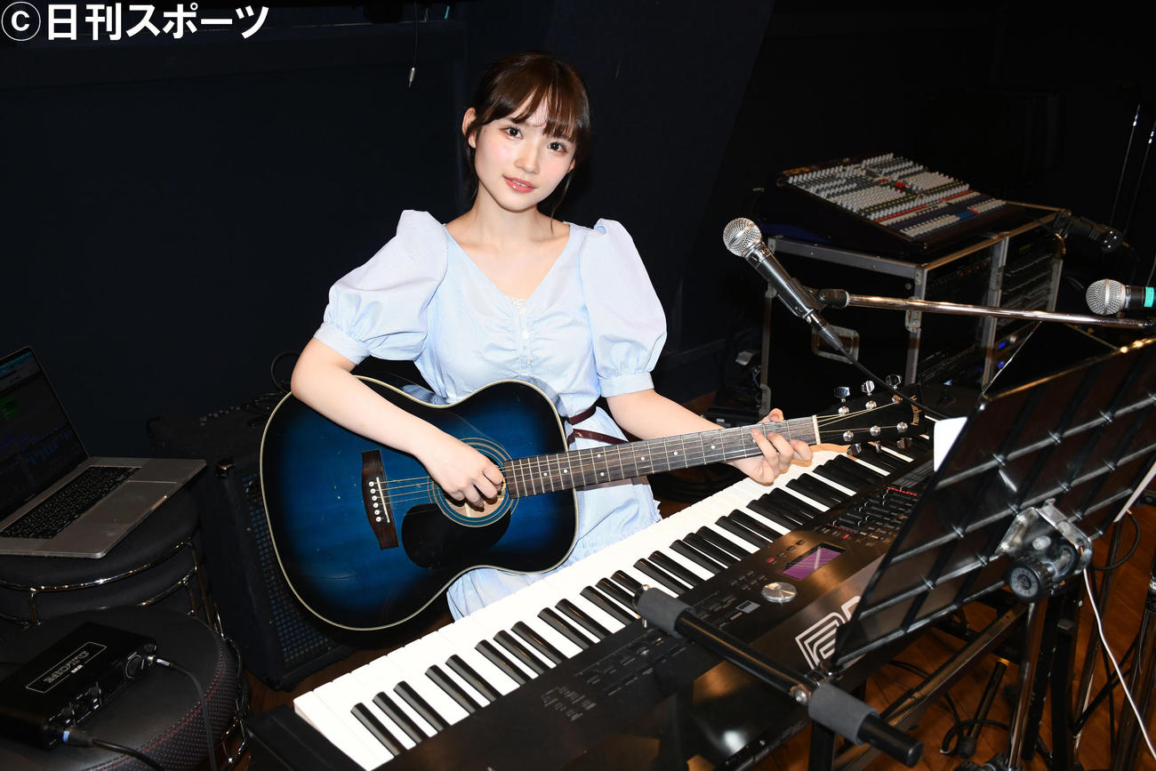 SNSライブを行ってデビューに向けて活動を再開させた矢作萌夏（撮影・大友陽平）