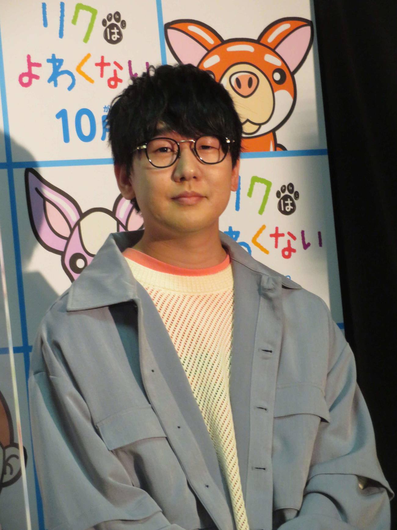 アニメ映画「リクはよわくない」アフレコ終了報告会に出席した花江夏樹（撮影・村上幸将）