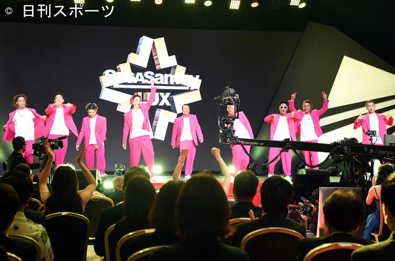 「D．LEAGUE 20－21 AWARD SHOW」に登場したSEGA SAMMY LUX（撮影・大友陽平）