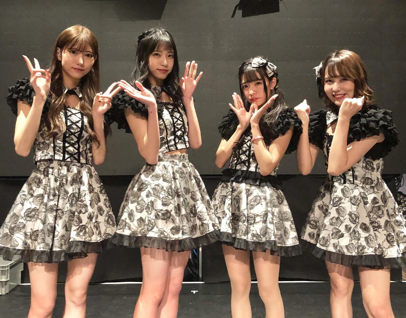 トゥラブのメンバーたち。左から山広美保子、大空美月、伏見莉穂、神谷泉水（2020年撮影）