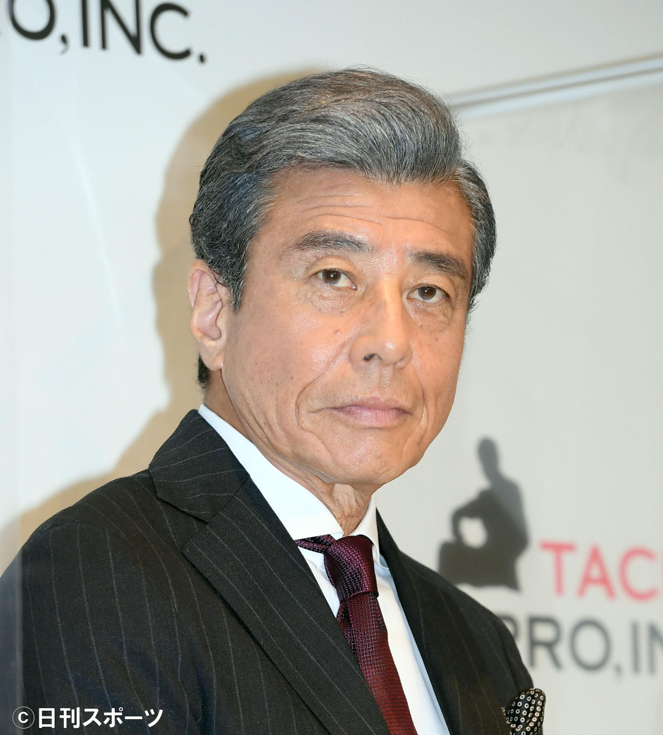 所属タレントのお披露目会見に出演した舘ひろし（撮影・たえ見朱実）