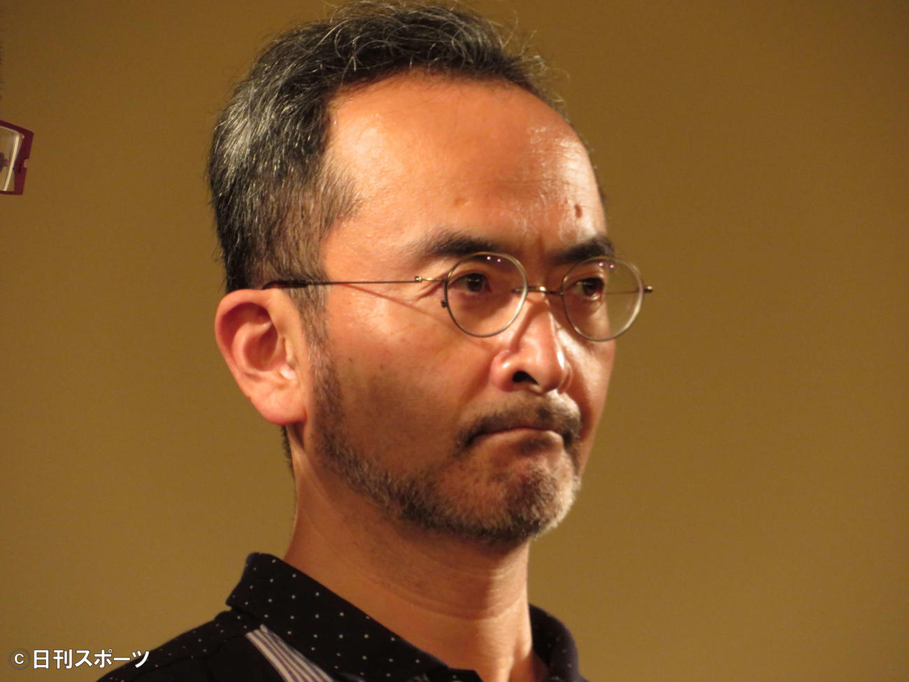映画「パンケーキを毒見する」公開記念シンポジウムに出席した古舘寛治（撮影・三須佳夏）