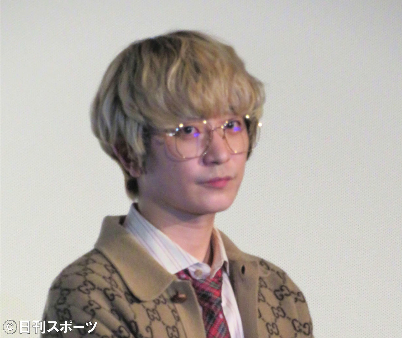 映画「キャラクター」の公開記念舞台あいさつに出席したSEKAI NO OWARIのFukase（2021年6月22日撮影）