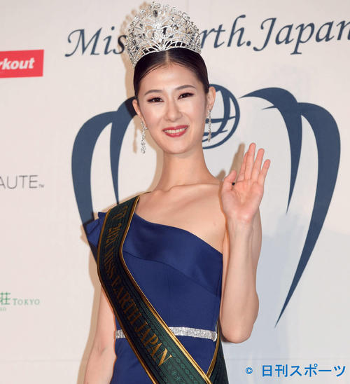 「ミス・アース・ジャパン2021」に輝いた吉田小夏さん（撮影・たえ見朱実）