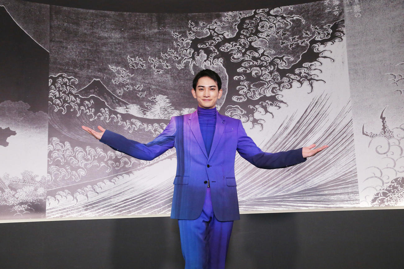 特別展「北斎づくし」オフィシャルアンバサダー記者発表会に出席した町田啓太