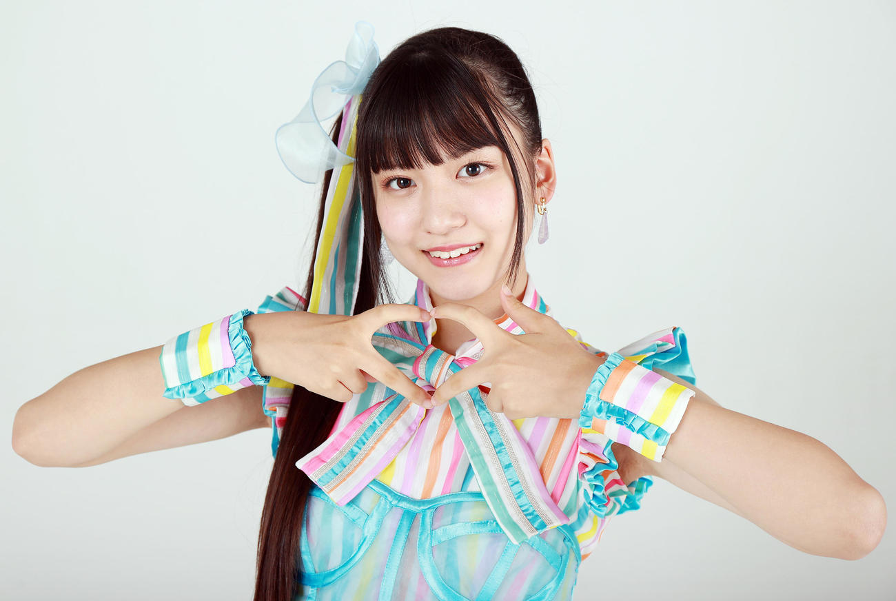 SKE48の新シングル「あの頃の君を見つけた」でセンターを務める林美澪（撮影・浅見桂子）
