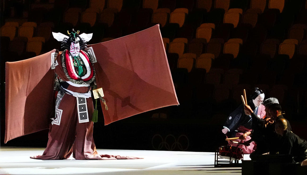 東京五輪開会式に出演する市川海老蔵（撮影・江口和貴）