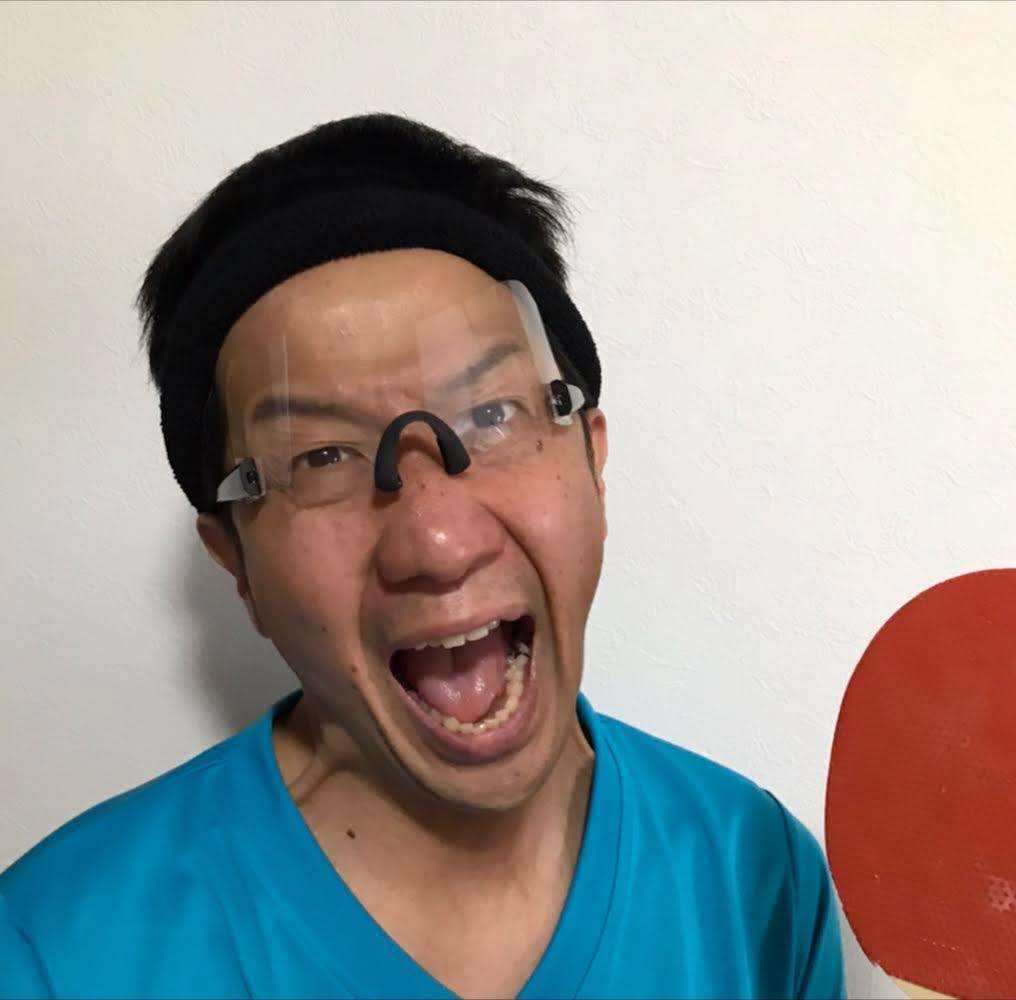 卓球男子日本代表・水谷隼のモノマネをする波田陽区