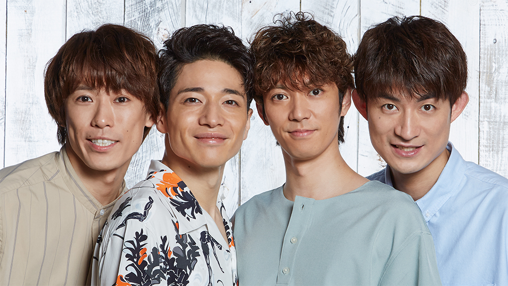 CS日テレプラスで初のテレビ冠番組がスタートするふぉ～ゆ～。左から越岡裕貴、福田悠太、辰巳雄大、松崎祐介