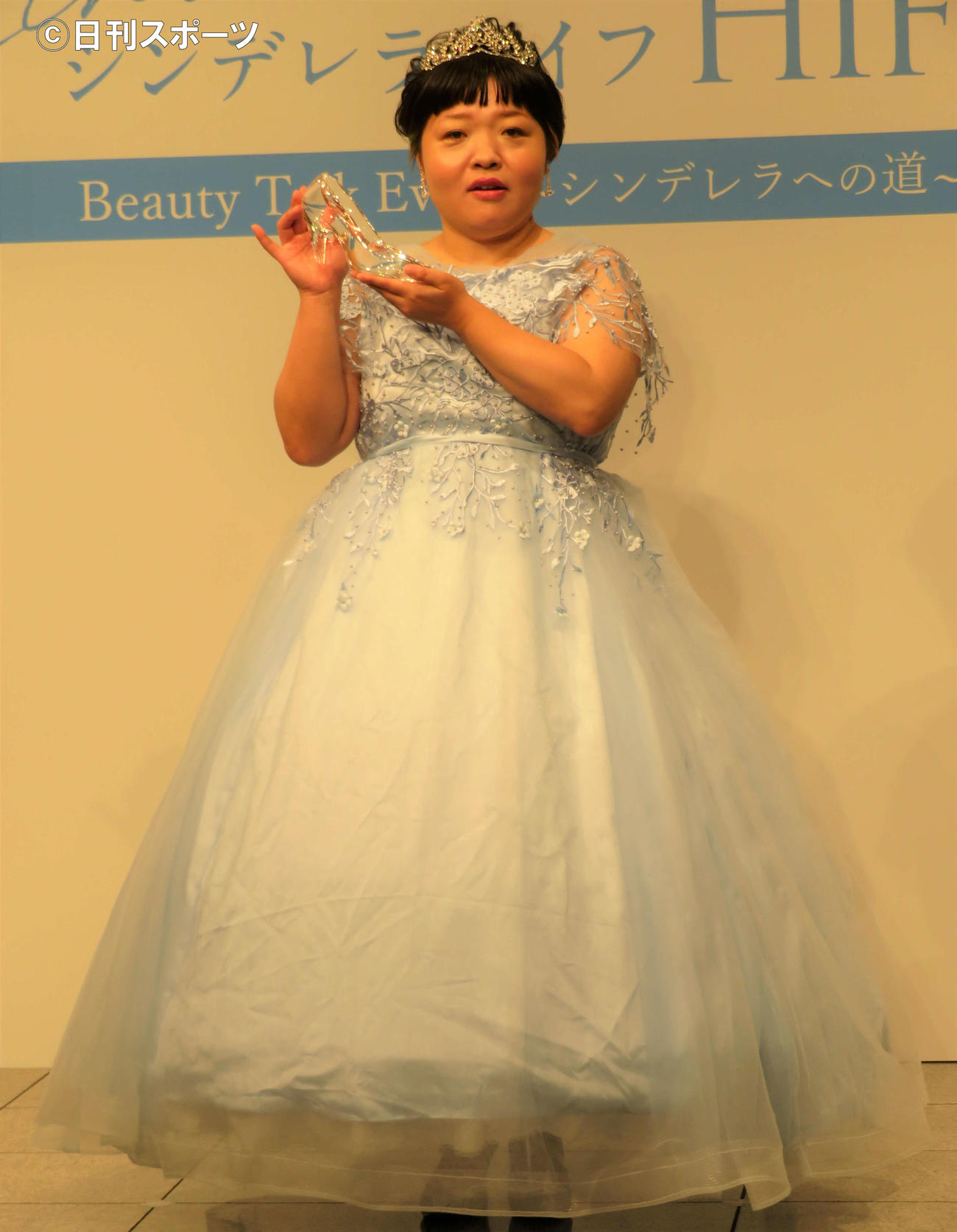 「シンデレラハイフ　Beauty Talk Event～シンデレラへの道～」に出席したオカリナ（撮影・三須佳夏）
