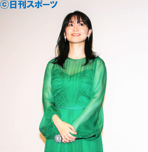映画『妖怪大戦争ガーディアンズ』の舞台あいさつで笑顔を見せる大島優子(撮影・勝部晃多)