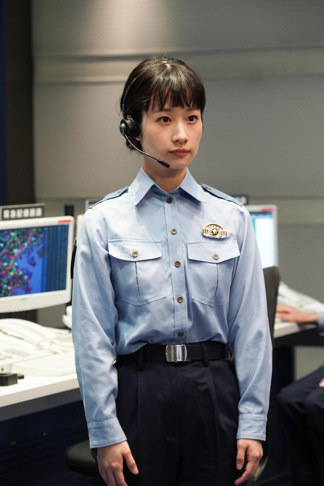 日本テレビ系連続ドラマ「ボイス2 110緊急指令室」で小松知里を演じる藤間爽子