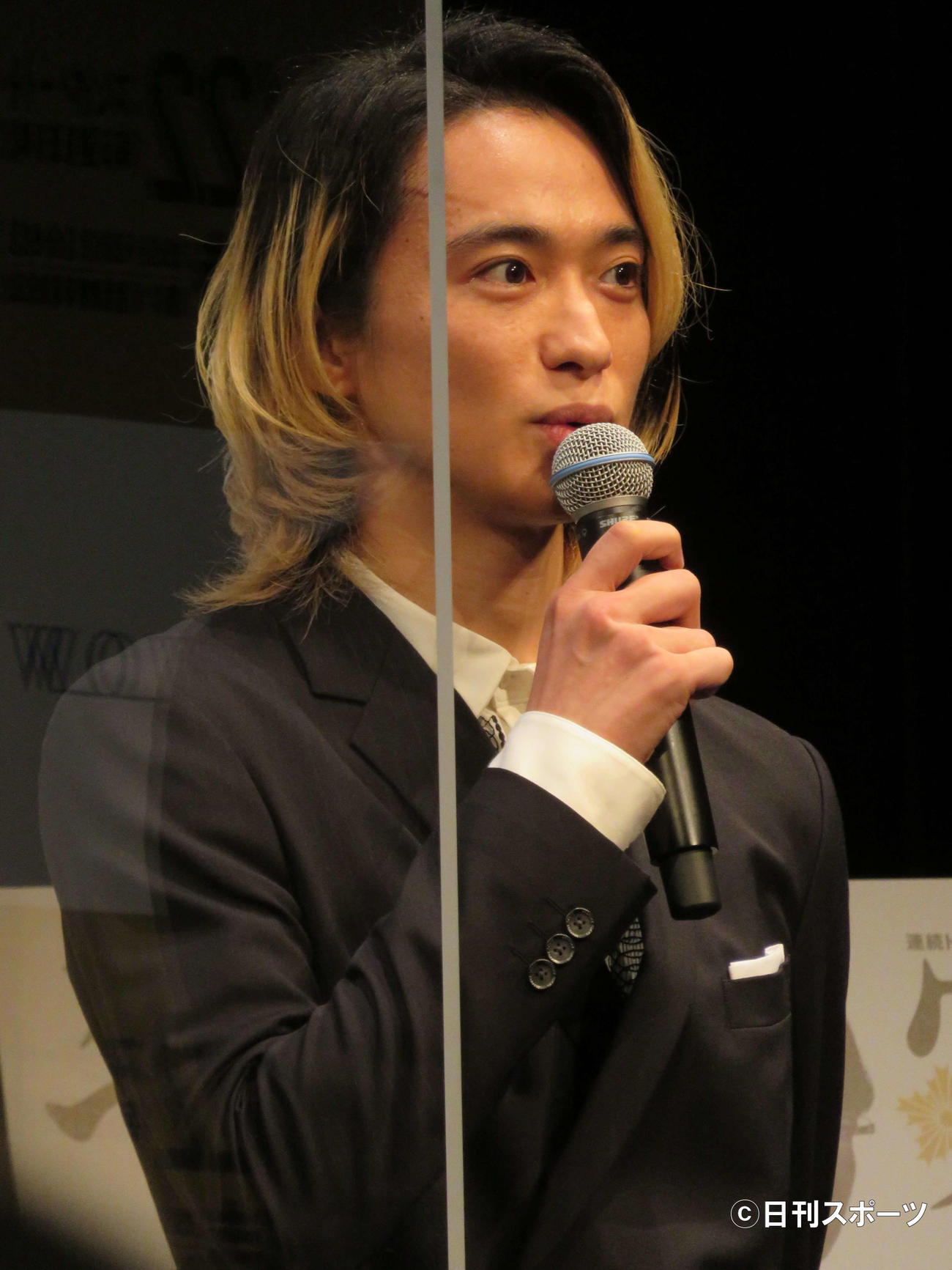WOWOWドラマ「密告はうたう」の完成報告会に出席した戸塚祥太（撮影・三須佳夏）