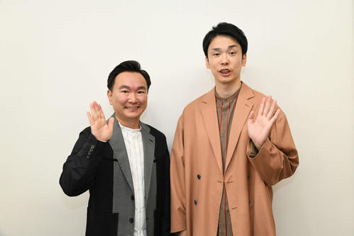 ゴールデン帯初MCを務めることが決まったお笑いコンビかまいたちの濱家隆一(右)と山内健司