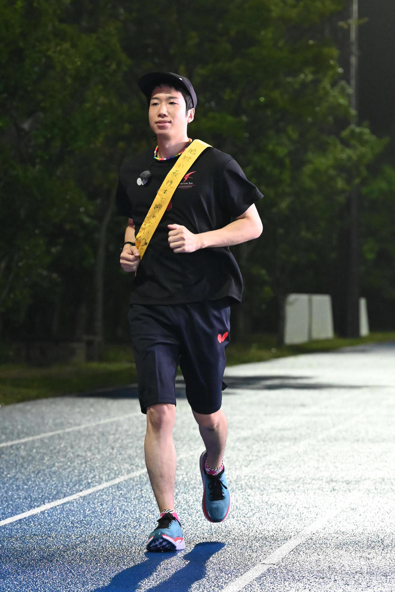 日本テレビ系「24時間テレビ　44」で募金リレーの第2走者を務める水谷隼