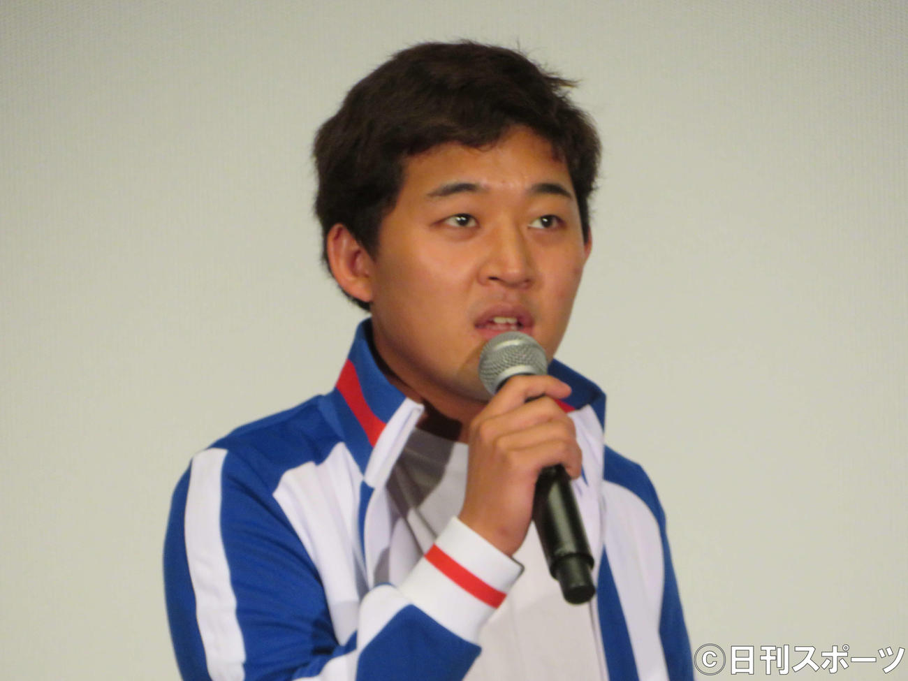 映画「リョーマ！　The Prince of Tennis　新生劇場版テニスの王子様」の完成披露舞台あいさつに登壇した後藤拓実（撮影・三須佳夏）