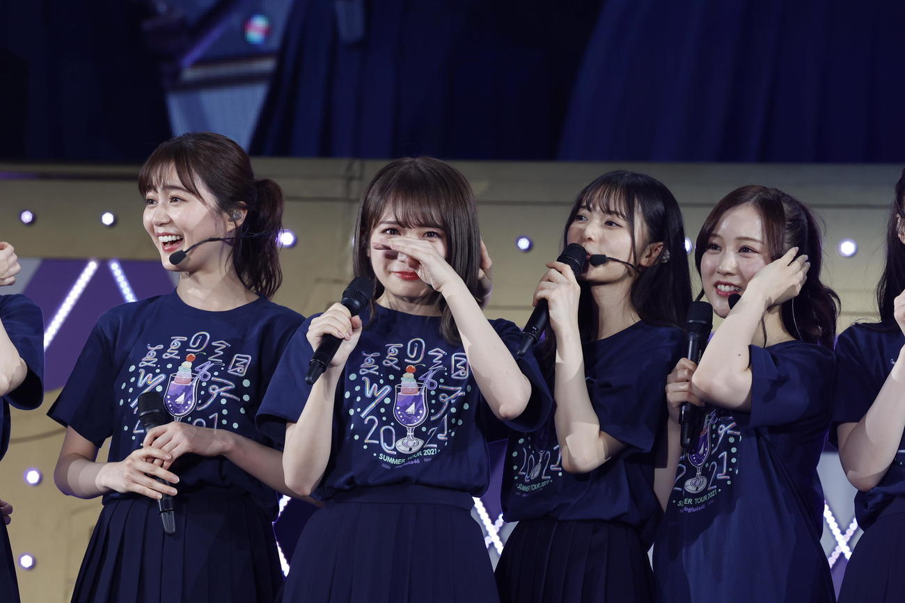 10周年メモリアル公演を開催した乃木坂46。左から生田絵梨花、秋元真夏、齋藤飛鳥、星野みなみ