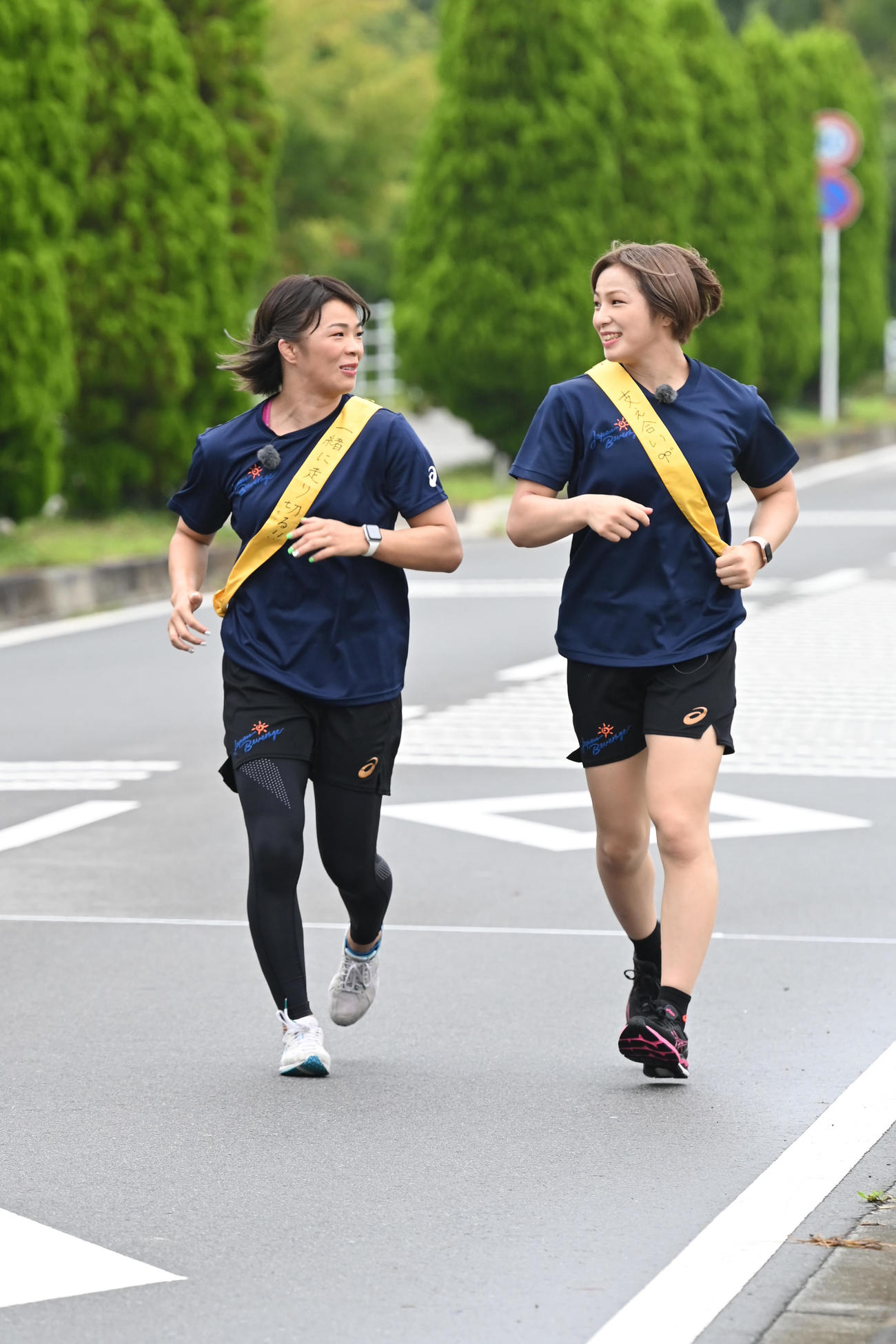 日本テレビ系「24時間テレビ　44」で募金リレーの第4走者を務める川井梨紗子友香子姉妹