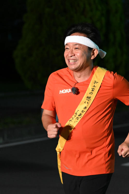 日本テレビ系「24時間テレビ44」で募金リレーの最終第10走者を務めるTOKIO城島茂
