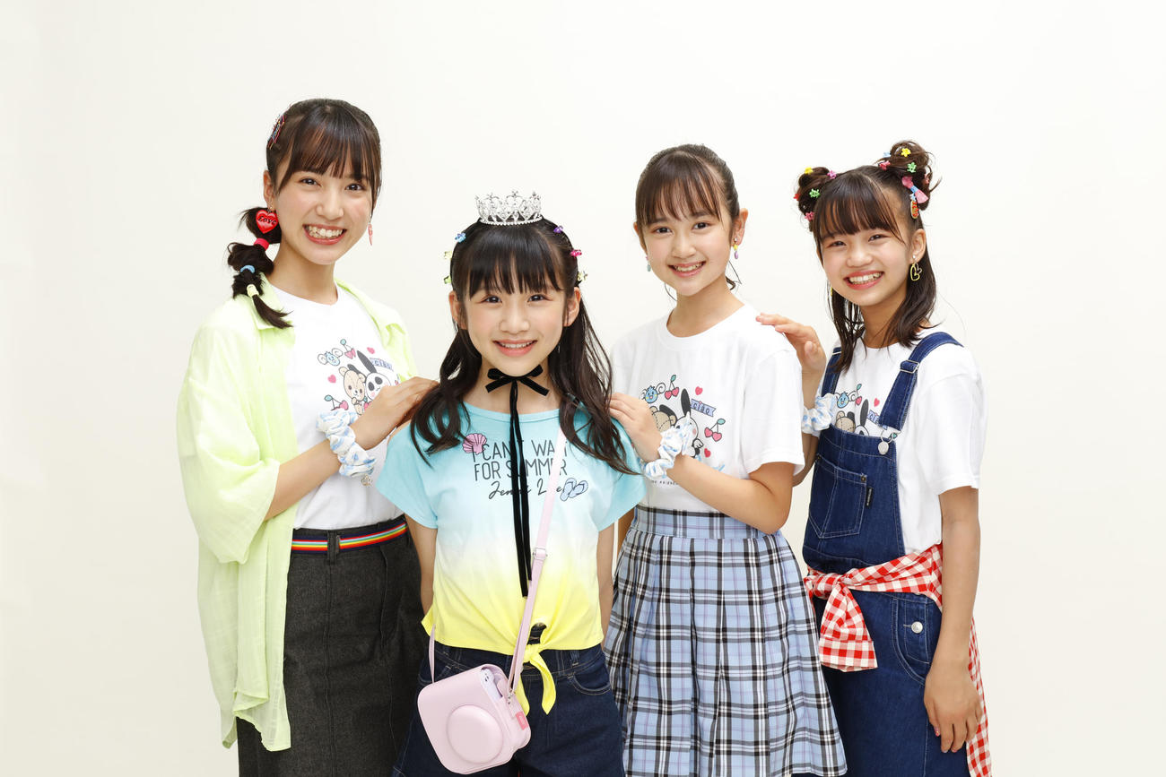 ちゃおガールの、左から並木彩華、中江ほのさん、加藤ここな、大島美優