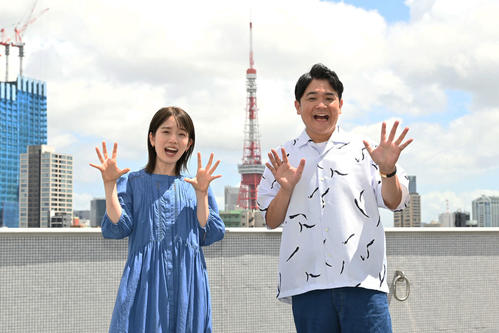 10月からゴールデン帯に進出するテレビ朝日系ド「ノブナカなんなん？」でMCを務める弘中綾香アナウンサー（左）と千鳥のノブ