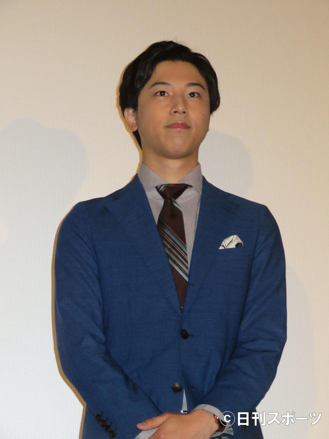 映画「夢判断、そして恐怖体験へ」初日舞台あいさつ
に登壇した青木涼（撮影・村上幸将）