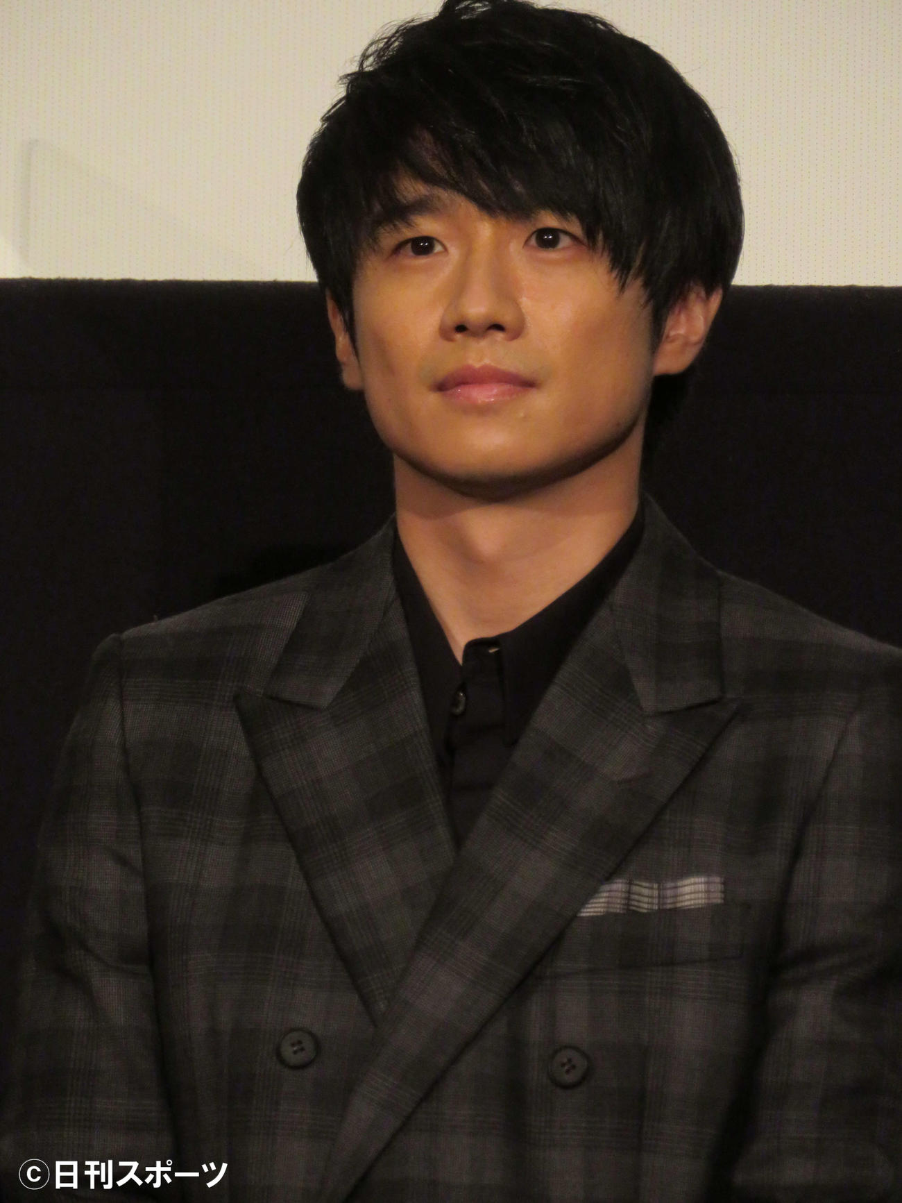 映画「鳩の撃退法」公開初日舞台あいさつに登壇した風間俊介（撮影・三須佳夏）