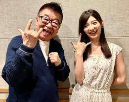 TBSラジオ「おはよう定食／一直線」のパーソナリティーの生島ヒロシ（左）とゲストの武藤十夢