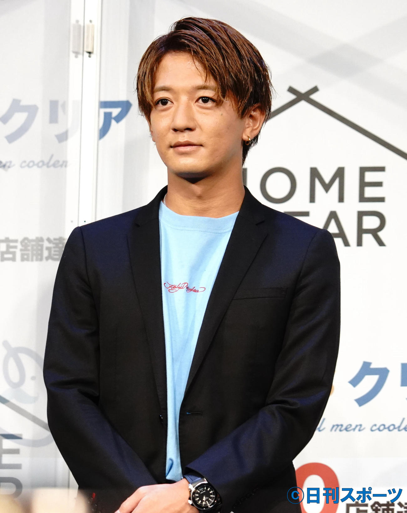 メンズ脱毛サロン「メンズクリア」の新商品発表会に出席した大倉士門（撮影・佐藤成）