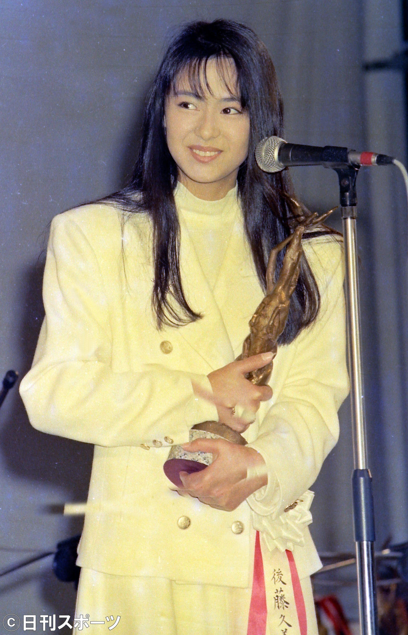 第1回日刊スポーツ映画大賞　新人賞の後藤久美子（1988年12月撮影）